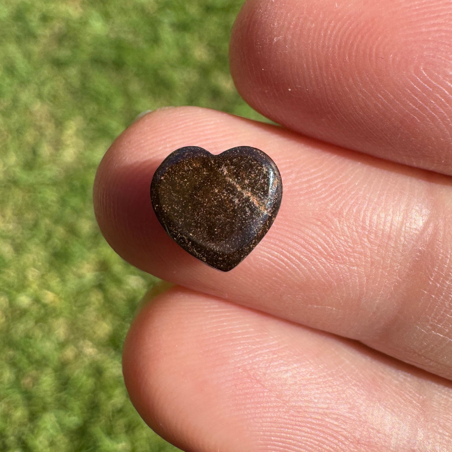 1.84 Ct small heart boulder opal