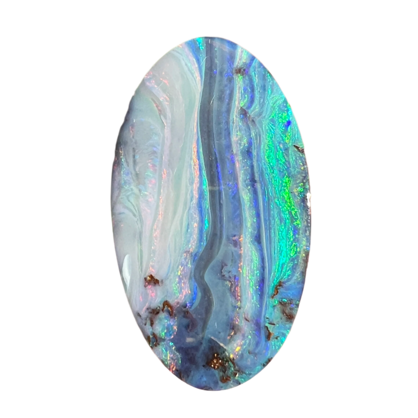 29.28 Ct extra large stripy oval boulder opal