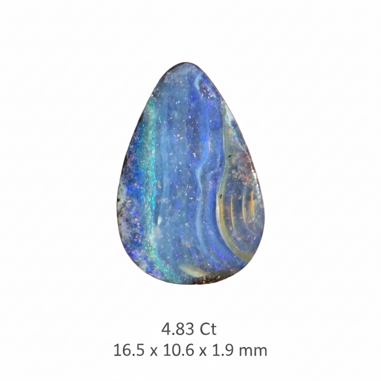 4.83 Ct green-blue boulder opal