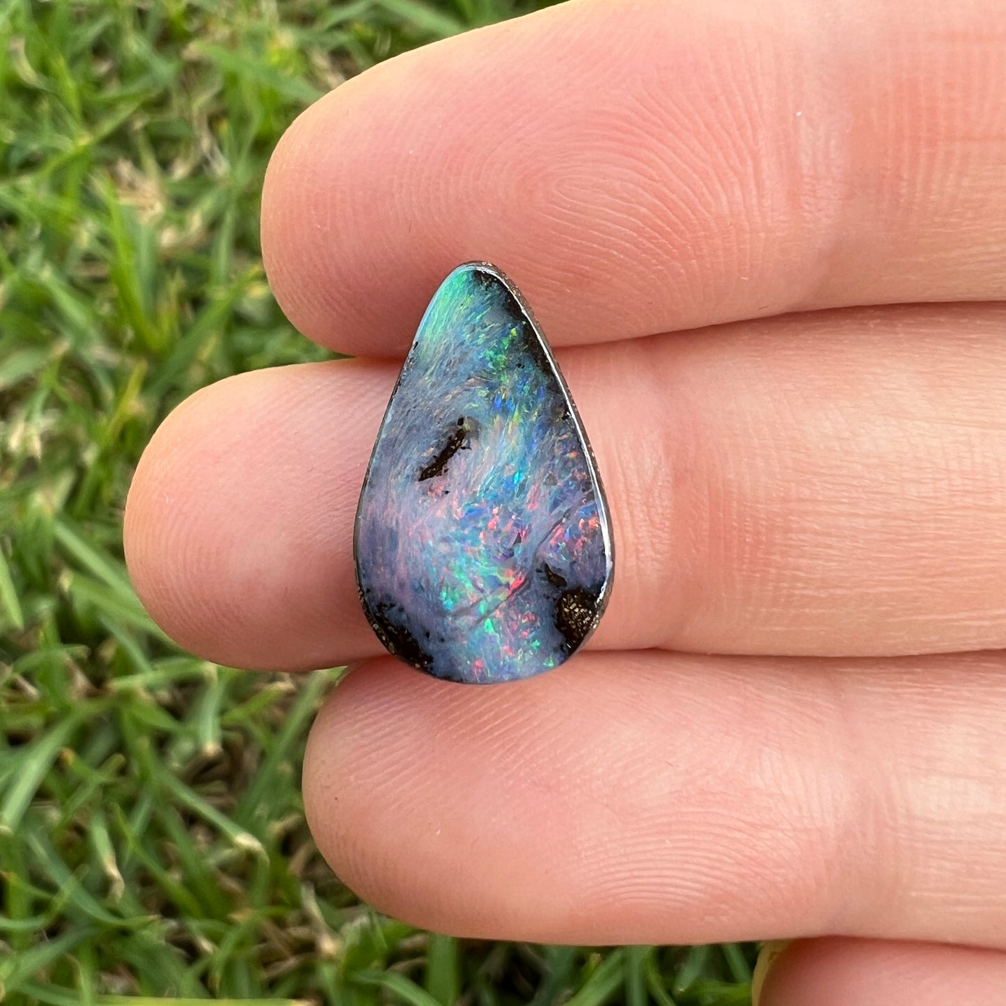 4.94 Ct teardop boulder opal