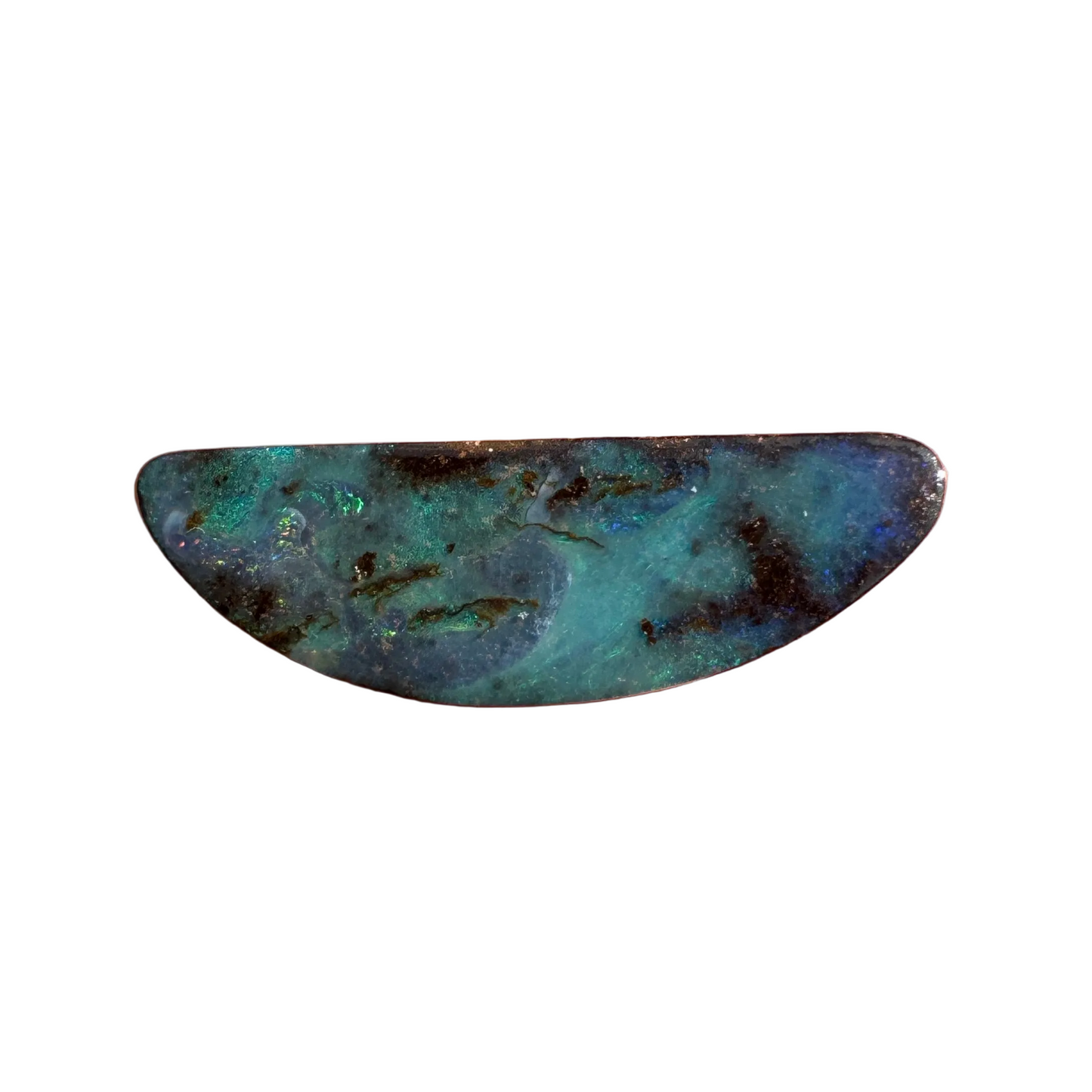 3.59 Ct half-circle boulder opal