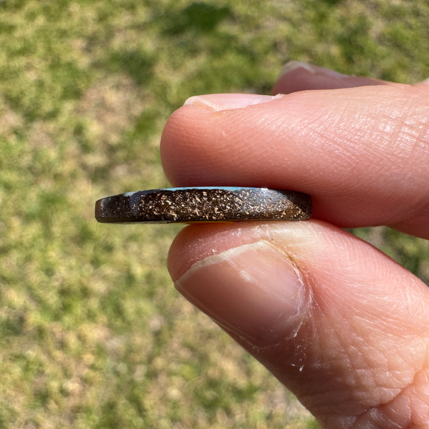 3.59 Ct half-circle boulder opal
