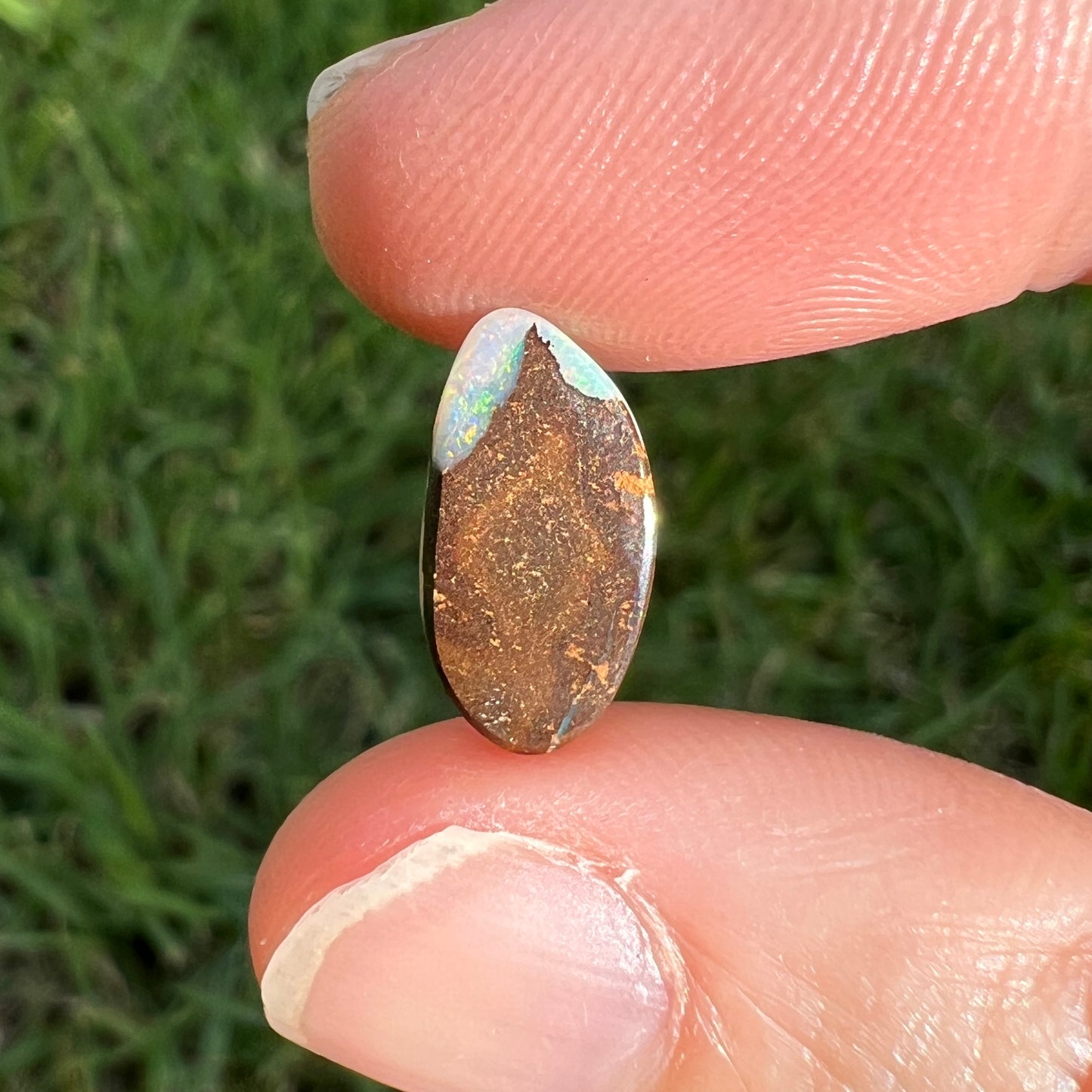 2.13 Ct small rainbow boulder opal