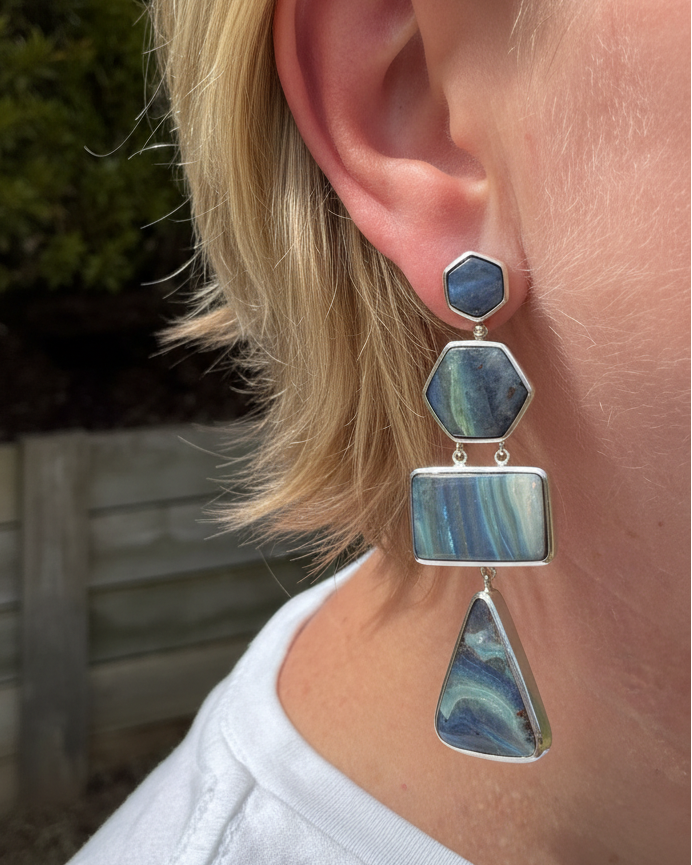 'Of Earth and Sky' opal earrings