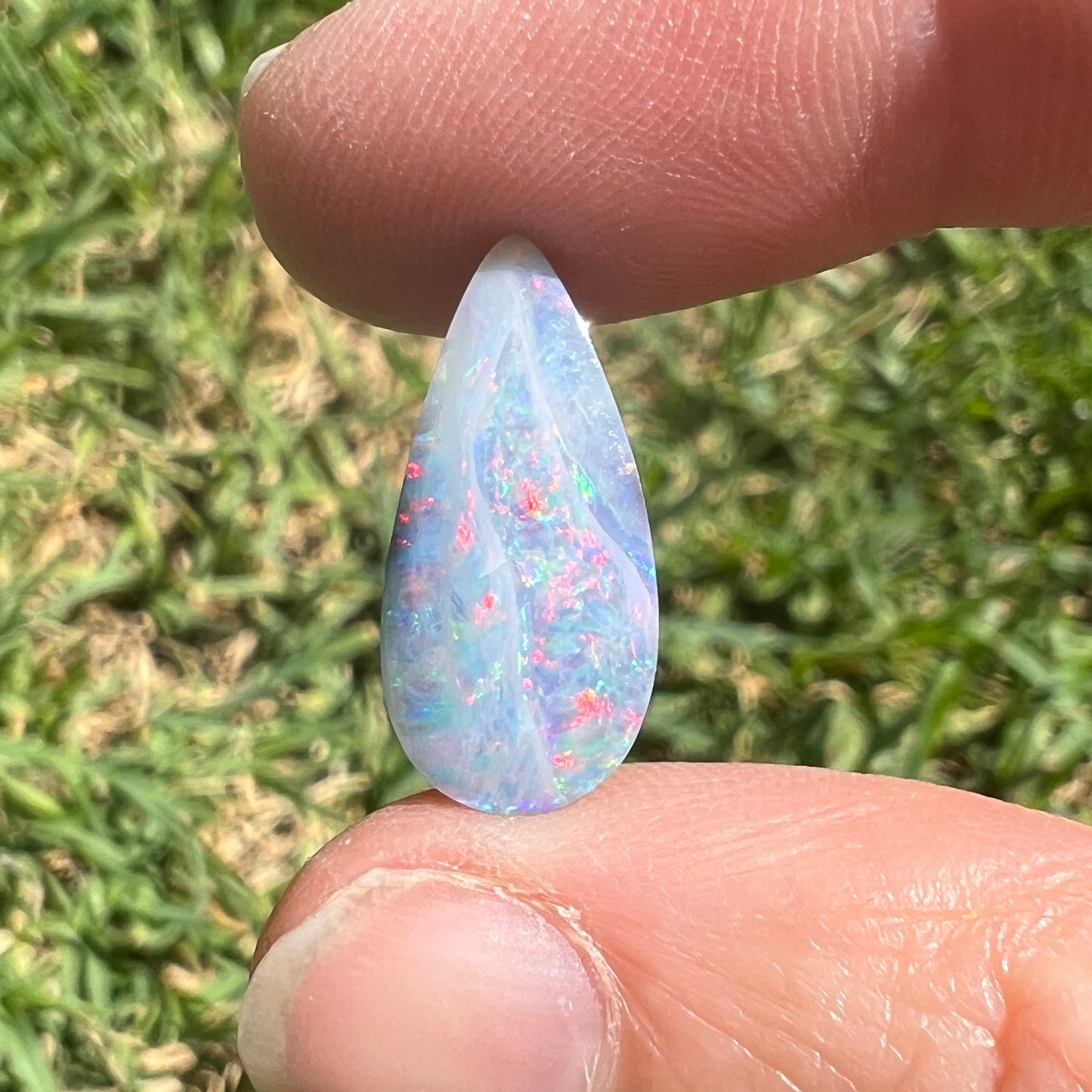 4.81 Ct teardrop boulder opal