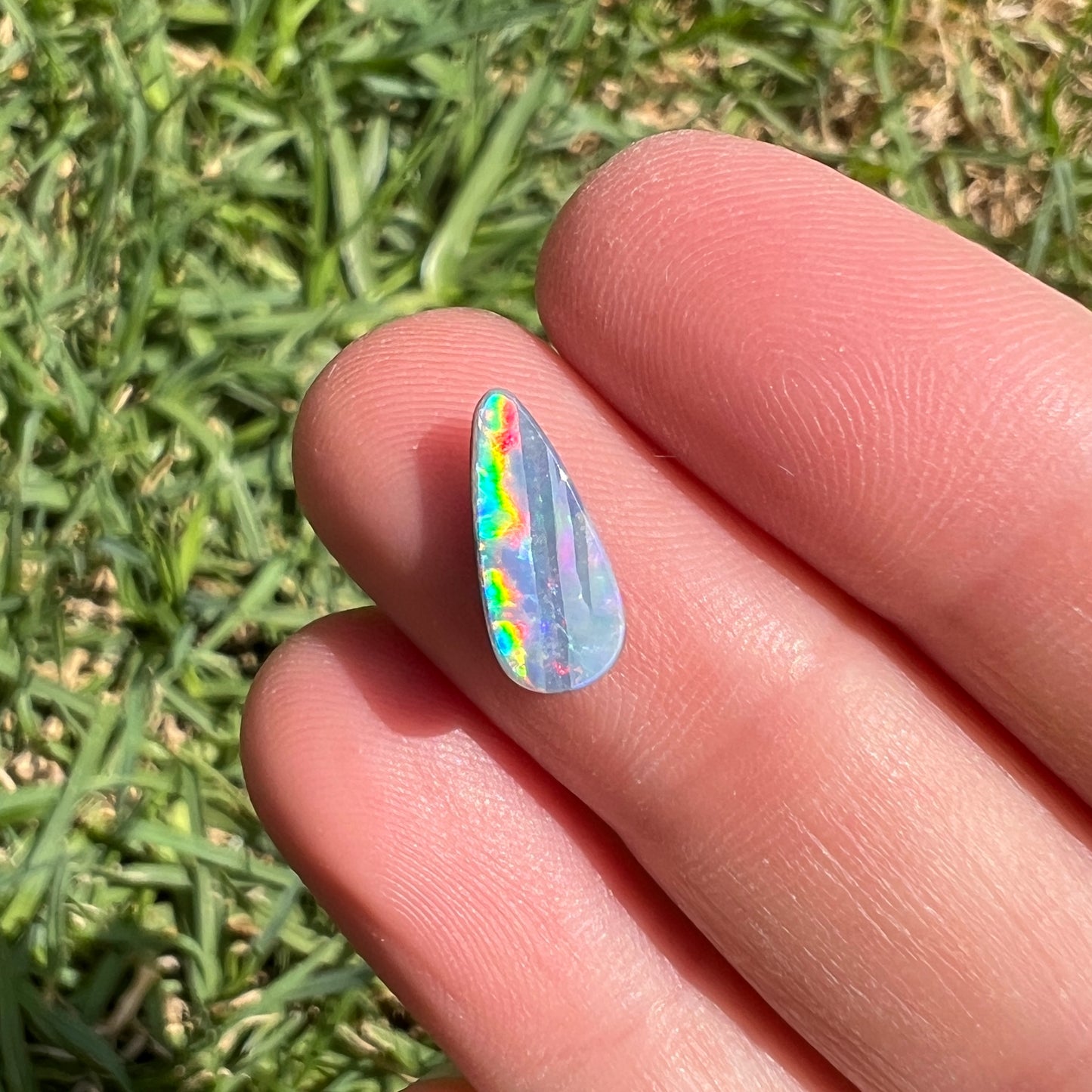 1.64 Ct small teardrop boulder opal