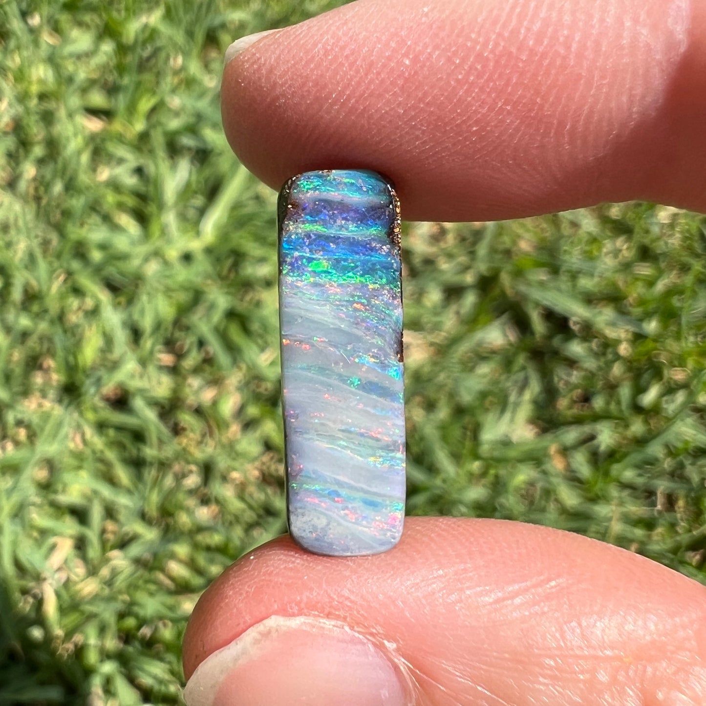 5.46 Ct narrow rectangle boulder opal