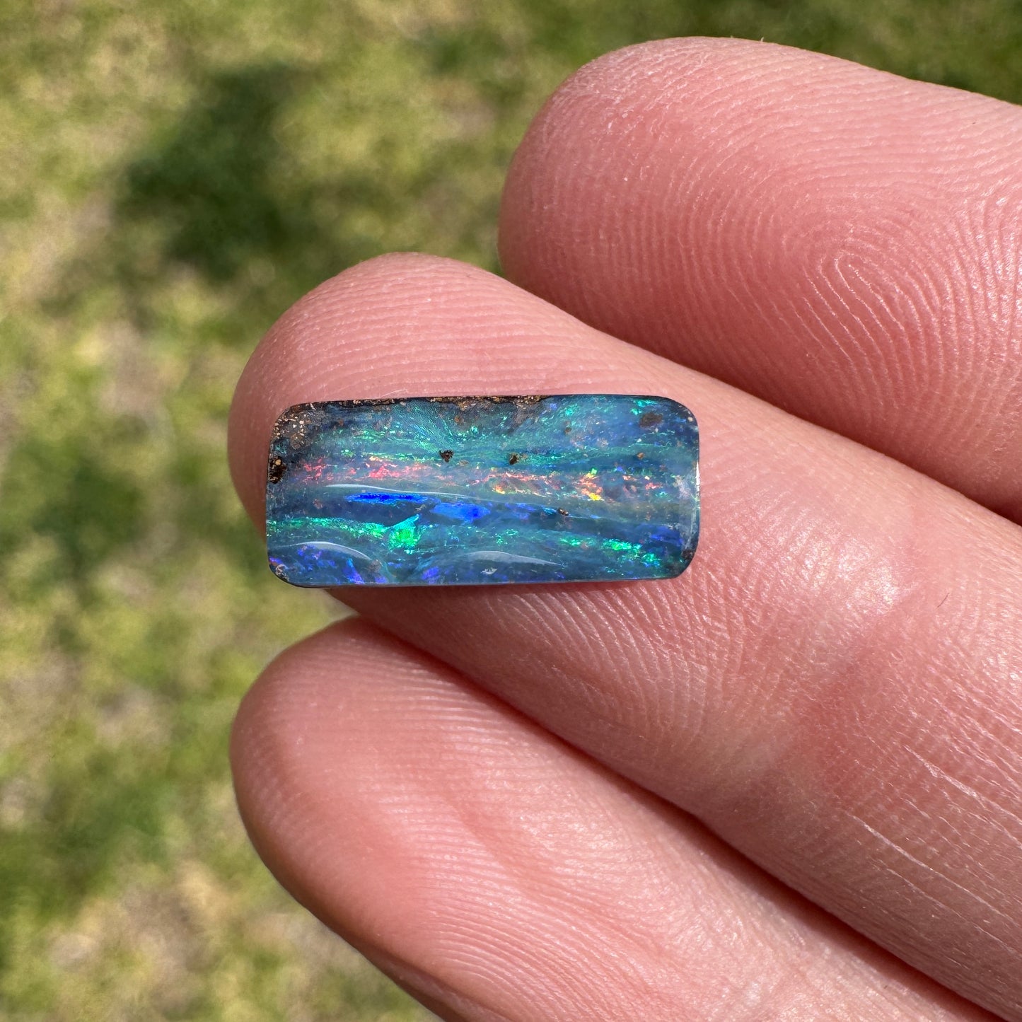2.44 Ct pink and blue boulder opal
