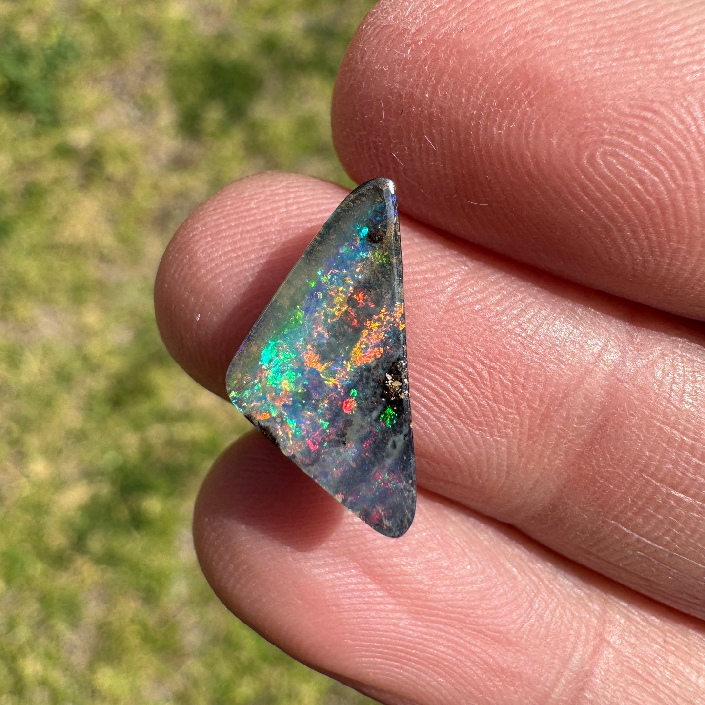 3.30 Ct rainbow triangle boulder opal