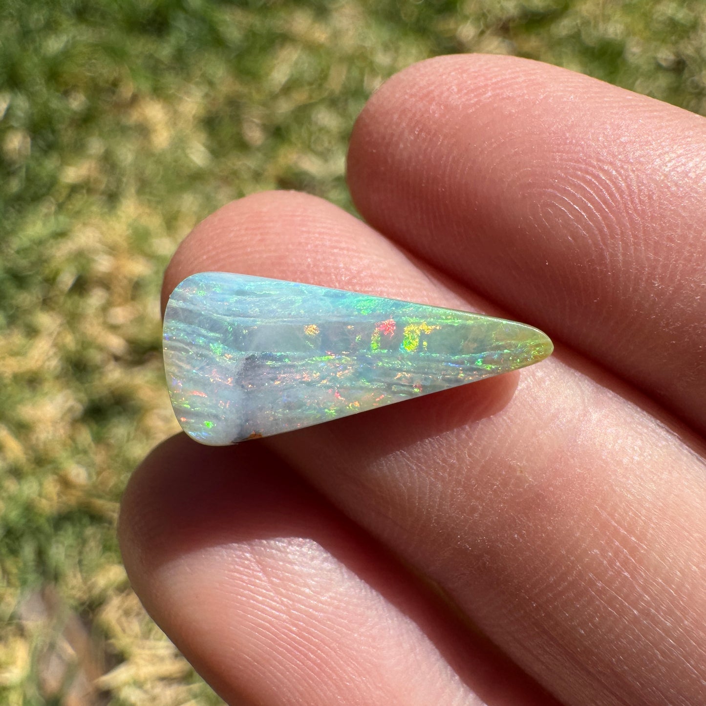 3.32 Ct narrow triangle boulder opal