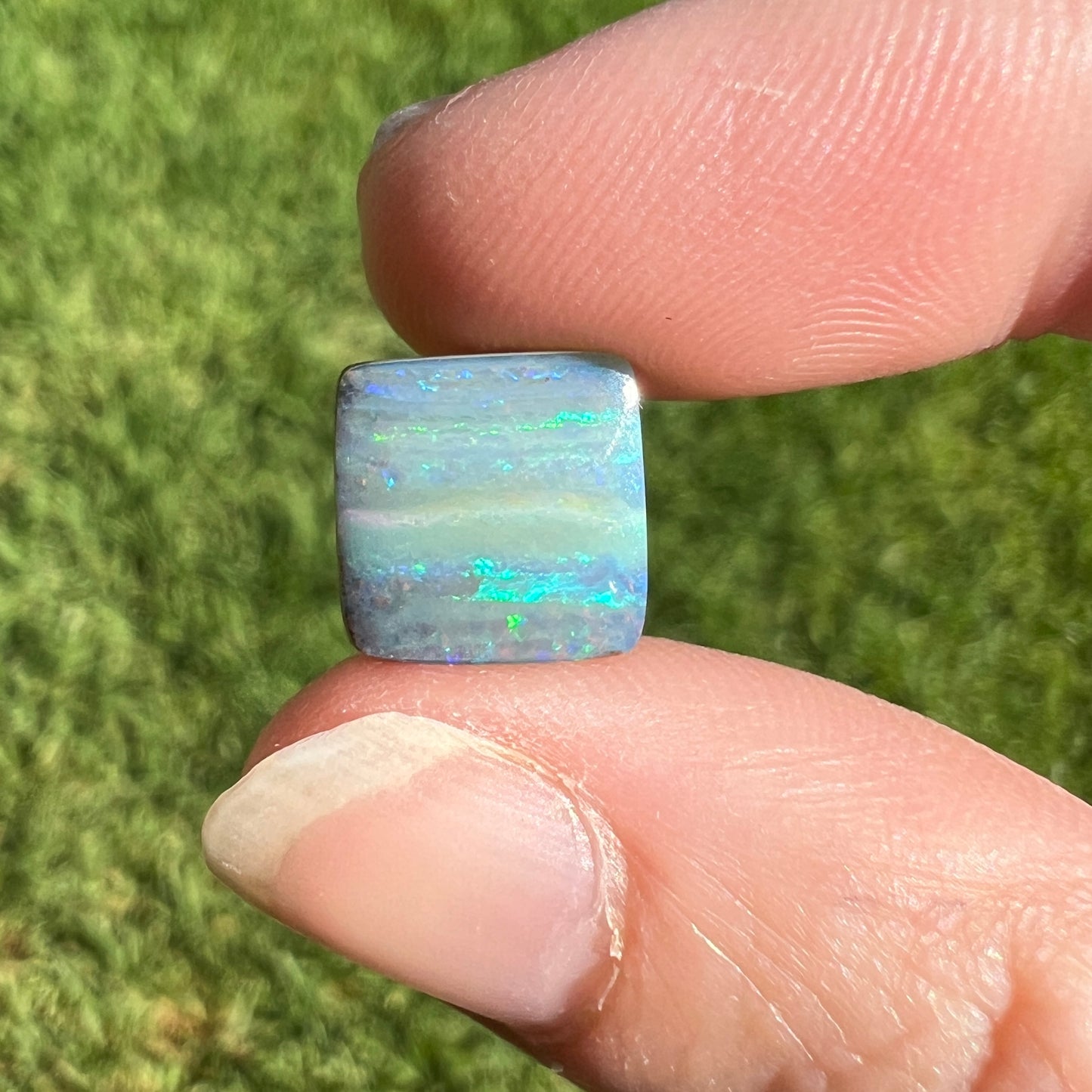 3.23 Ct small square boulder opal