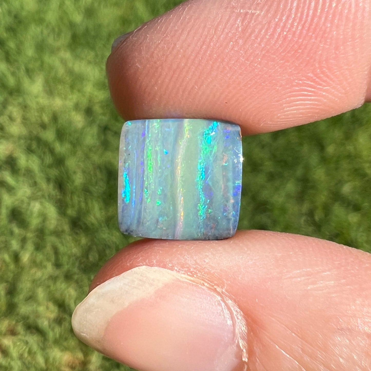 3.23 Ct small square boulder opal