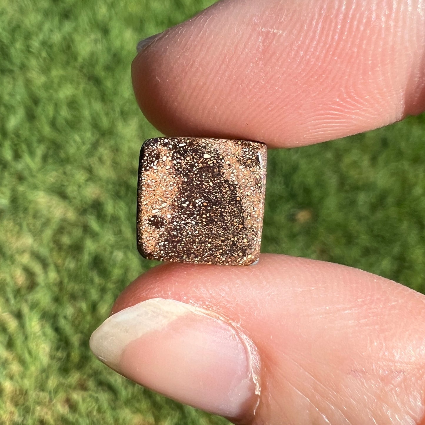 3.23 Ct small square boulder opal