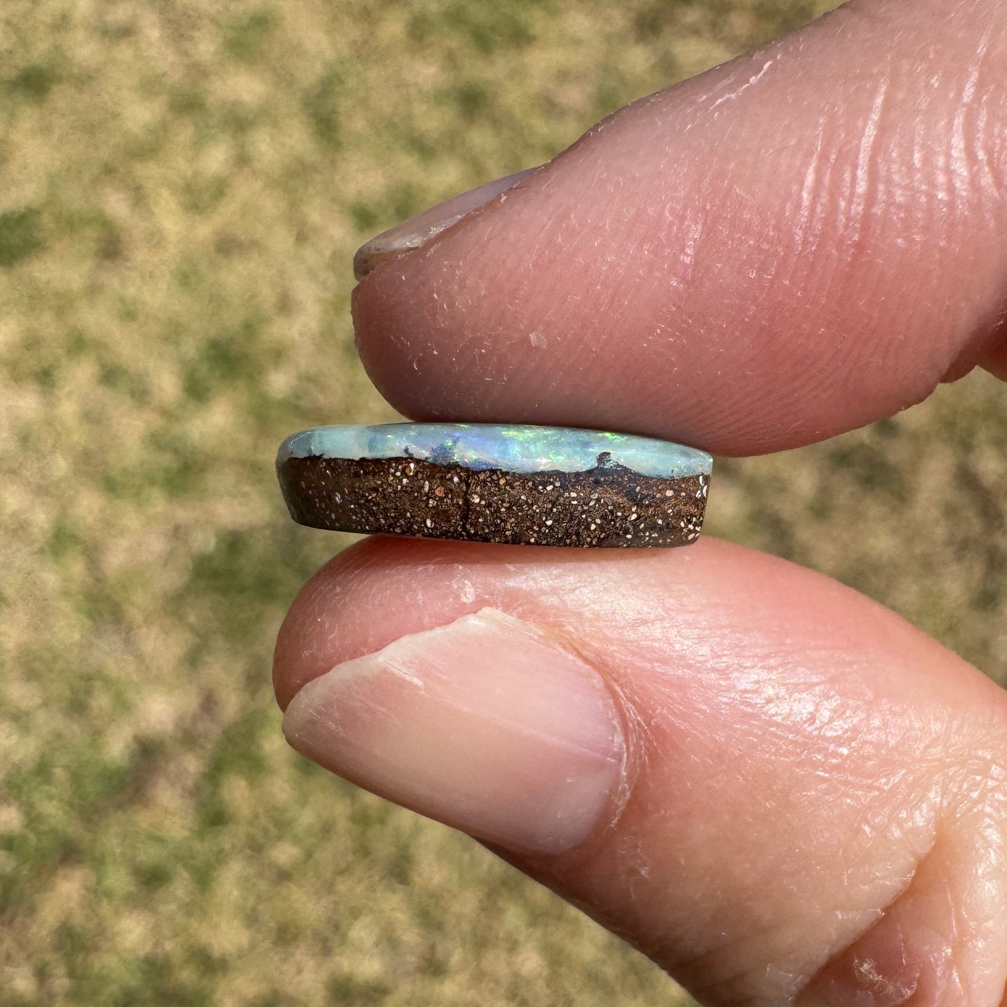 7.80 Ct wavy heart boulder opal