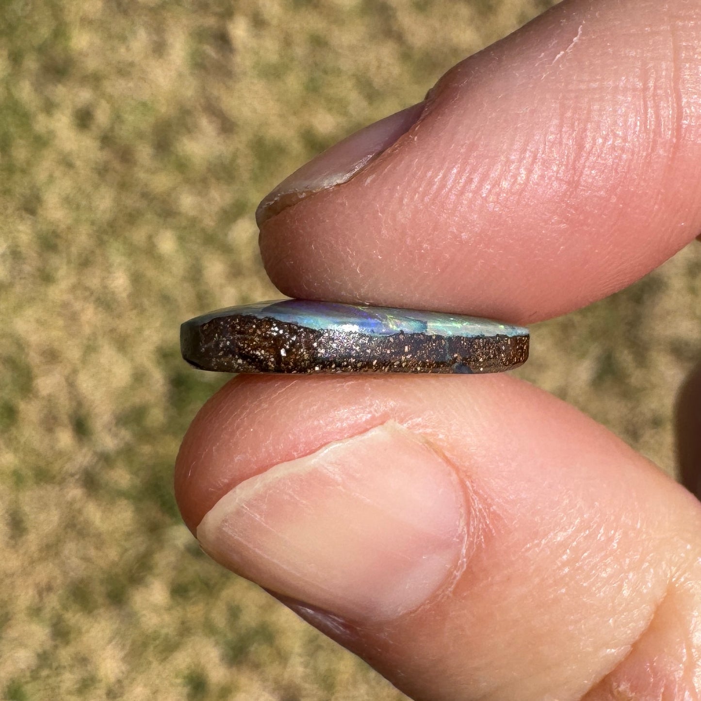 5.97 Ct two-tone boulder opal heart