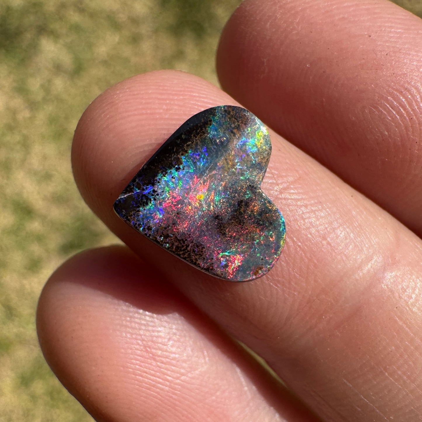 2.25 Ct 'Heart on Fire' boulder opal