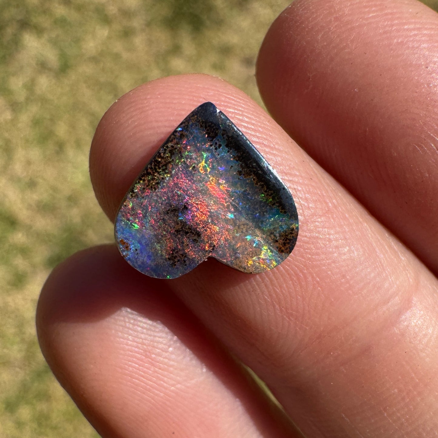 2.25 Ct 'Heart on Fire' boulder opal