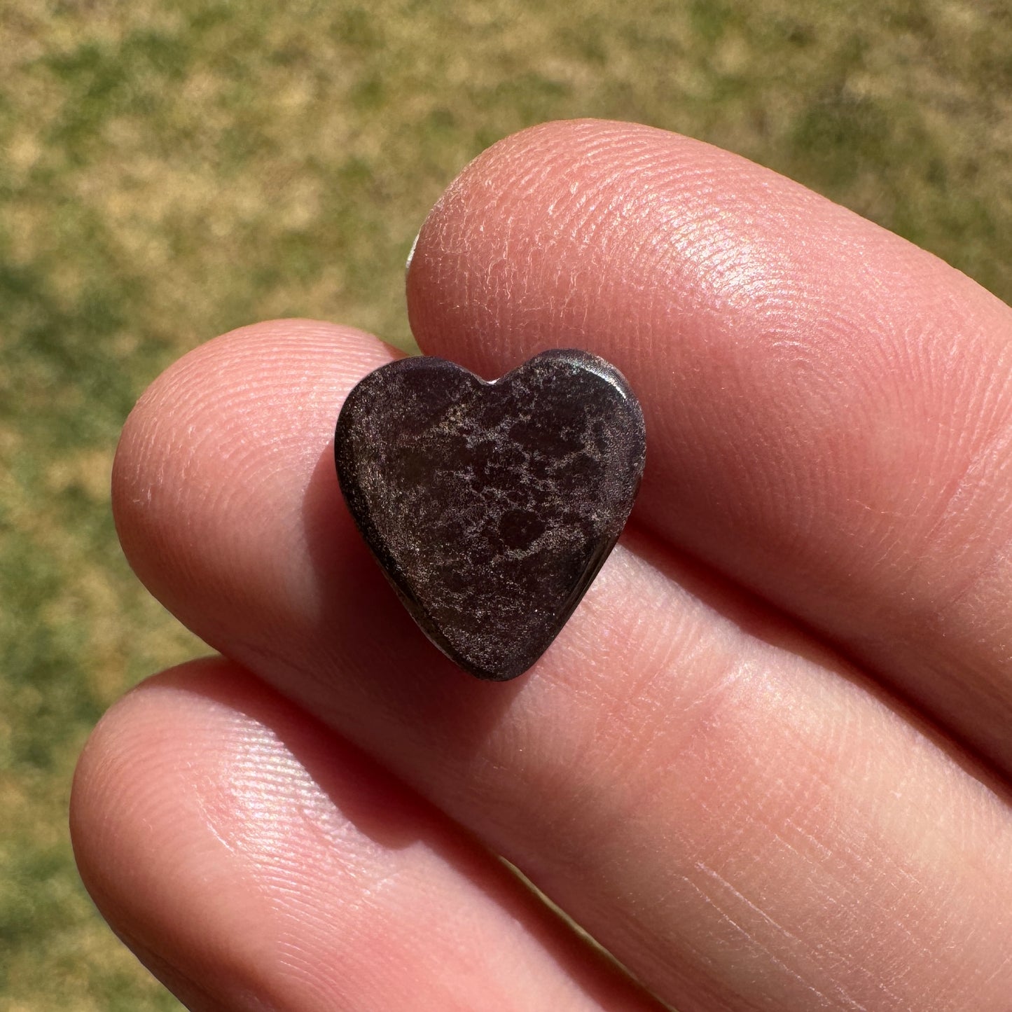 3.85 Ct small blue boulder opal heart