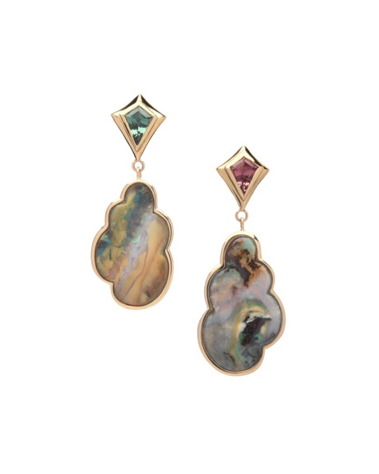 'Celestial Cloud' opal earrings