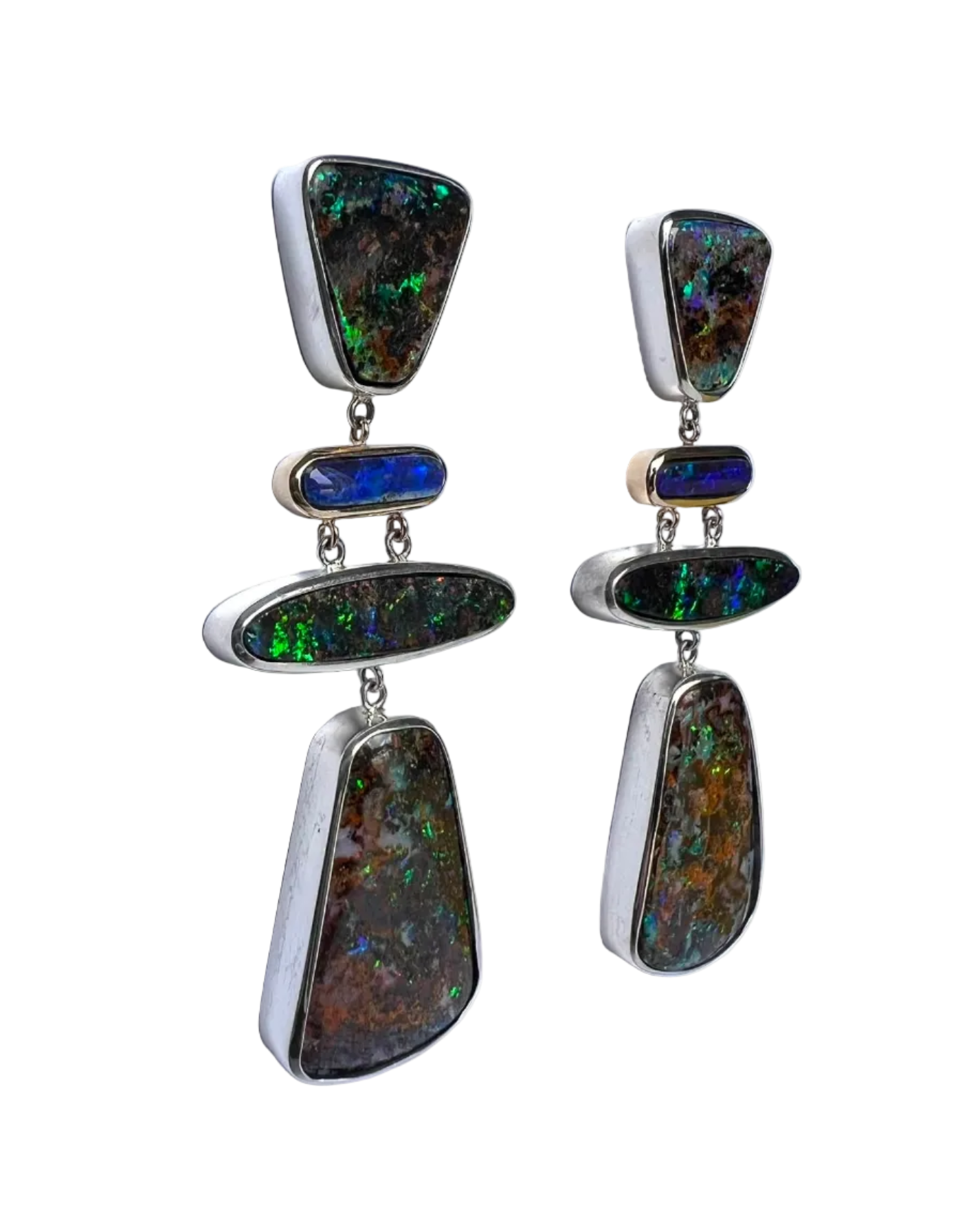 'Sacred Totem' opal earrings