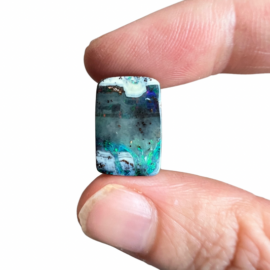 8.36 Ct rectangle boulder opal