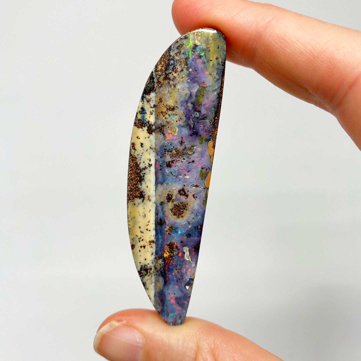 Australian Boulder Opal - 87 Ct pink arch boulder opal specimen - Broken River Mining