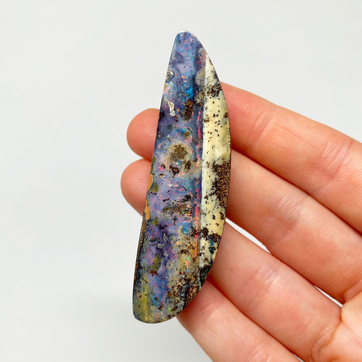 Australian Boulder Opal - 87 Ct pink arch boulder opal specimen - Broken River Mining